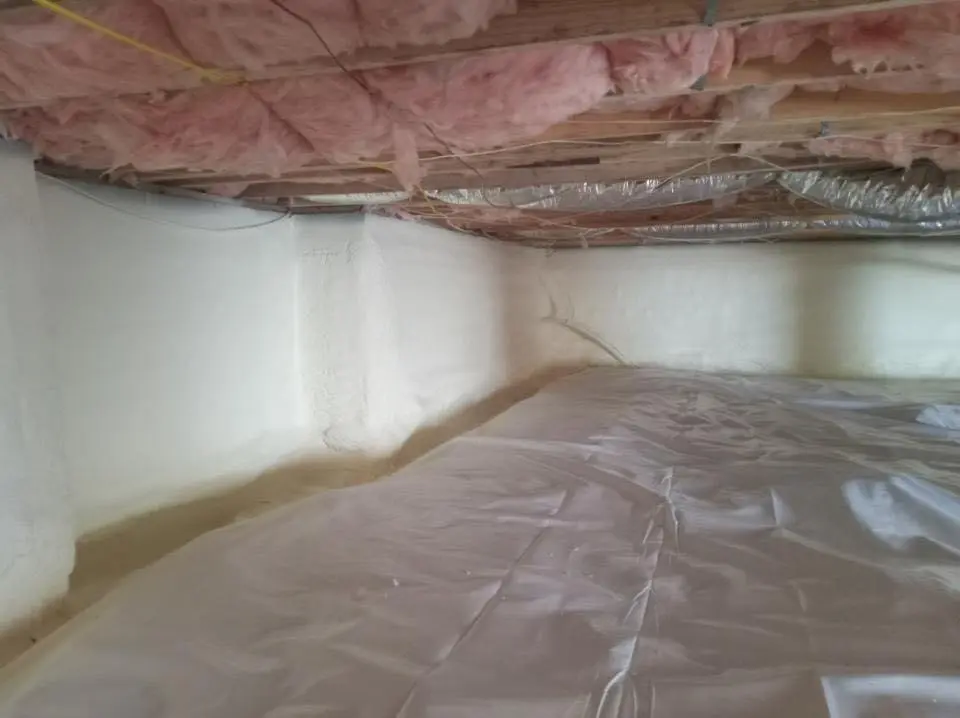 Crawl space encapsulation with closed-cell spray foam for Attic Insulation in Pine Castle